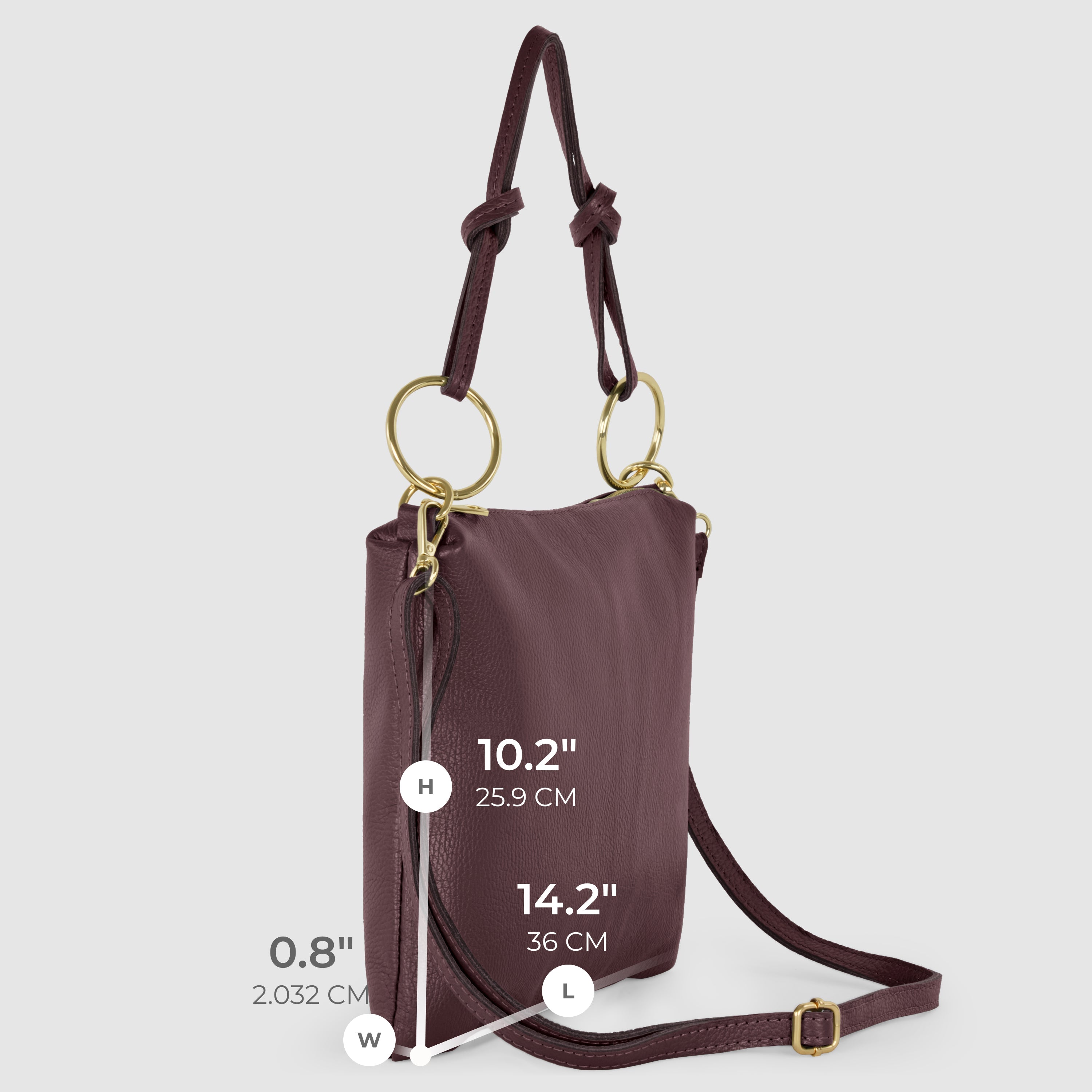 Italian Genuine Calf Leather Shoulder Bag