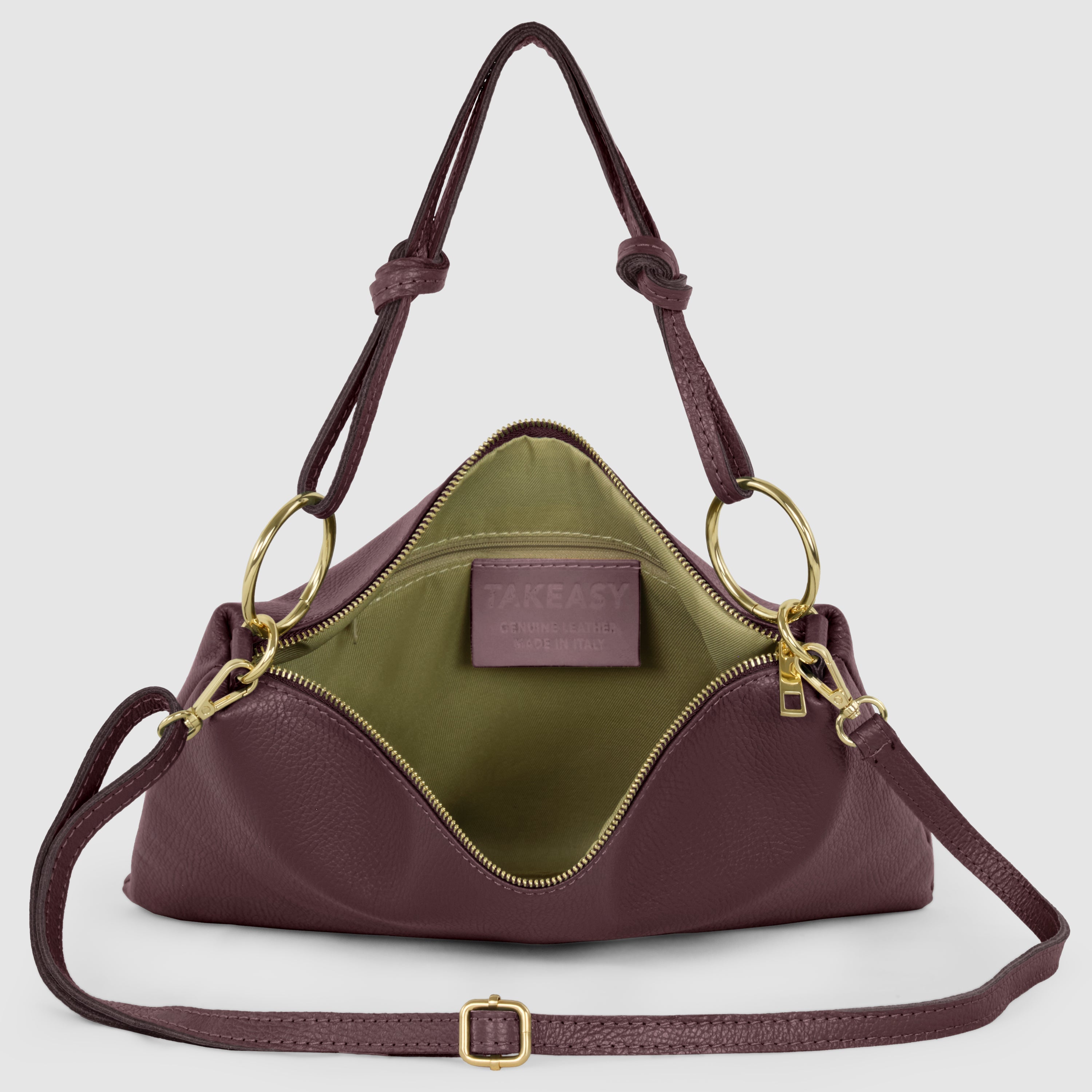 Italian Genuine Calf Leather Shoulder Bag