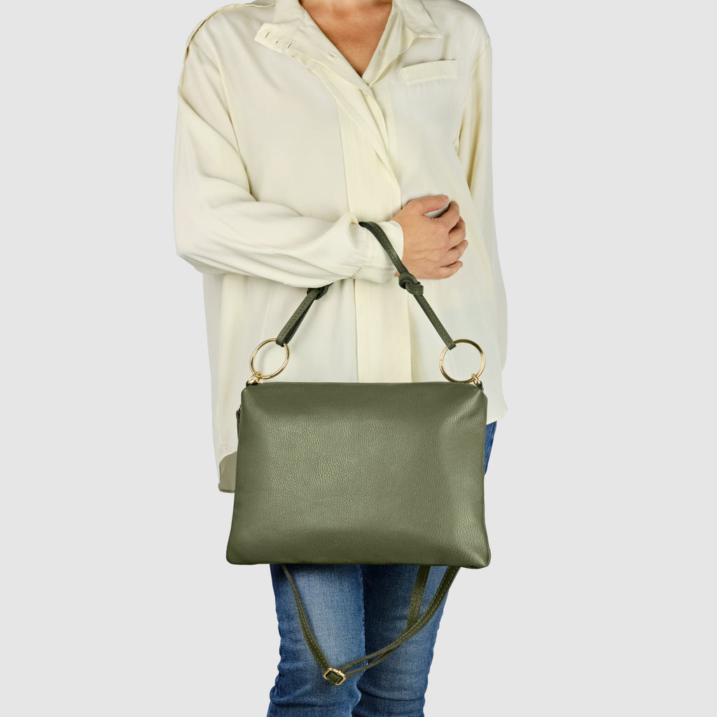 Italian Genuine Calf Leather Shoulder Bag