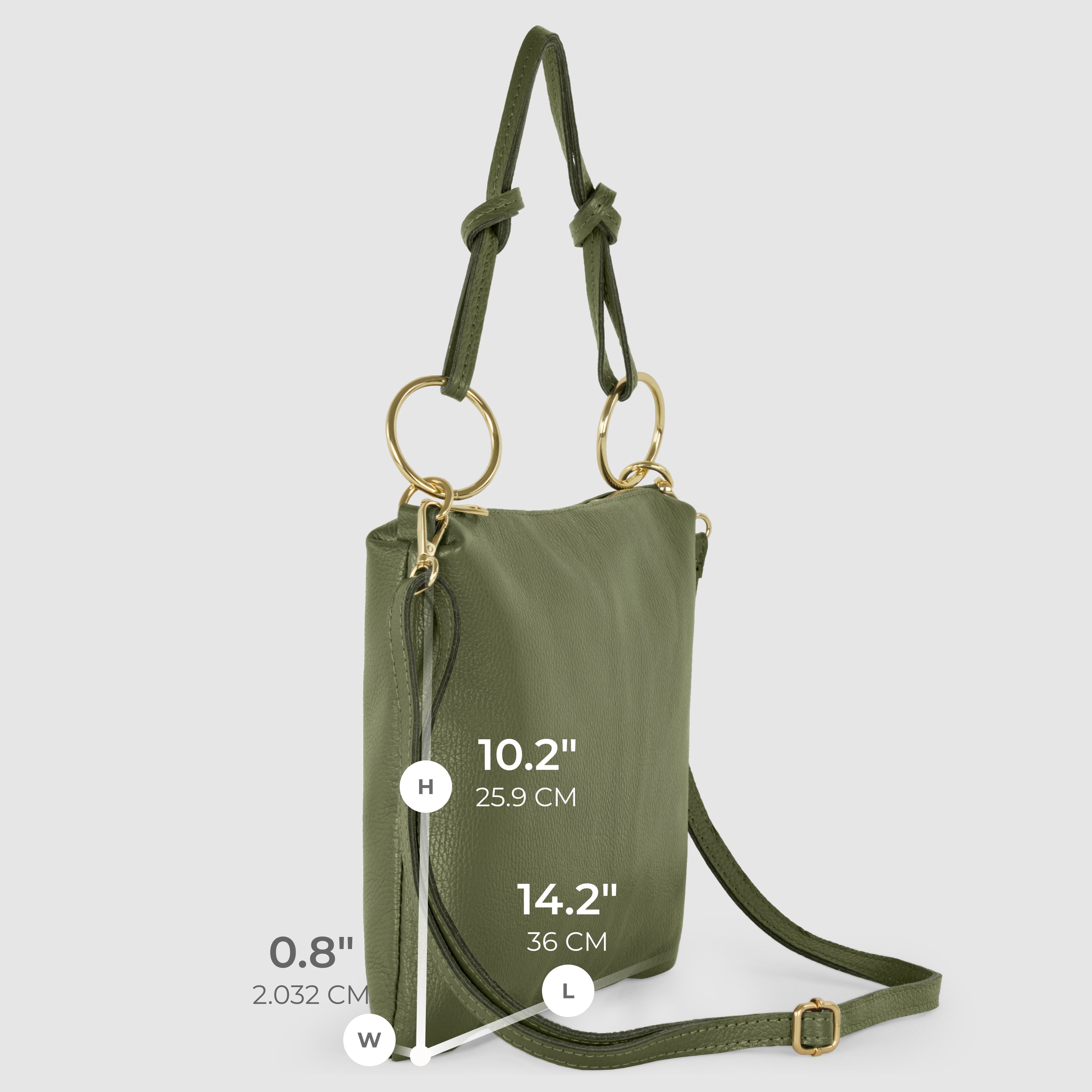 Italian Genuine Calf Leather Shoulder Bag