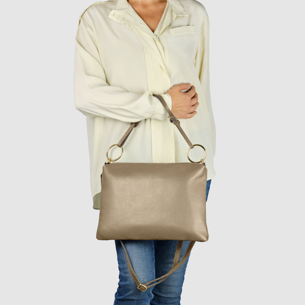 Italian Genuine Calf Leather Shoulder Bag