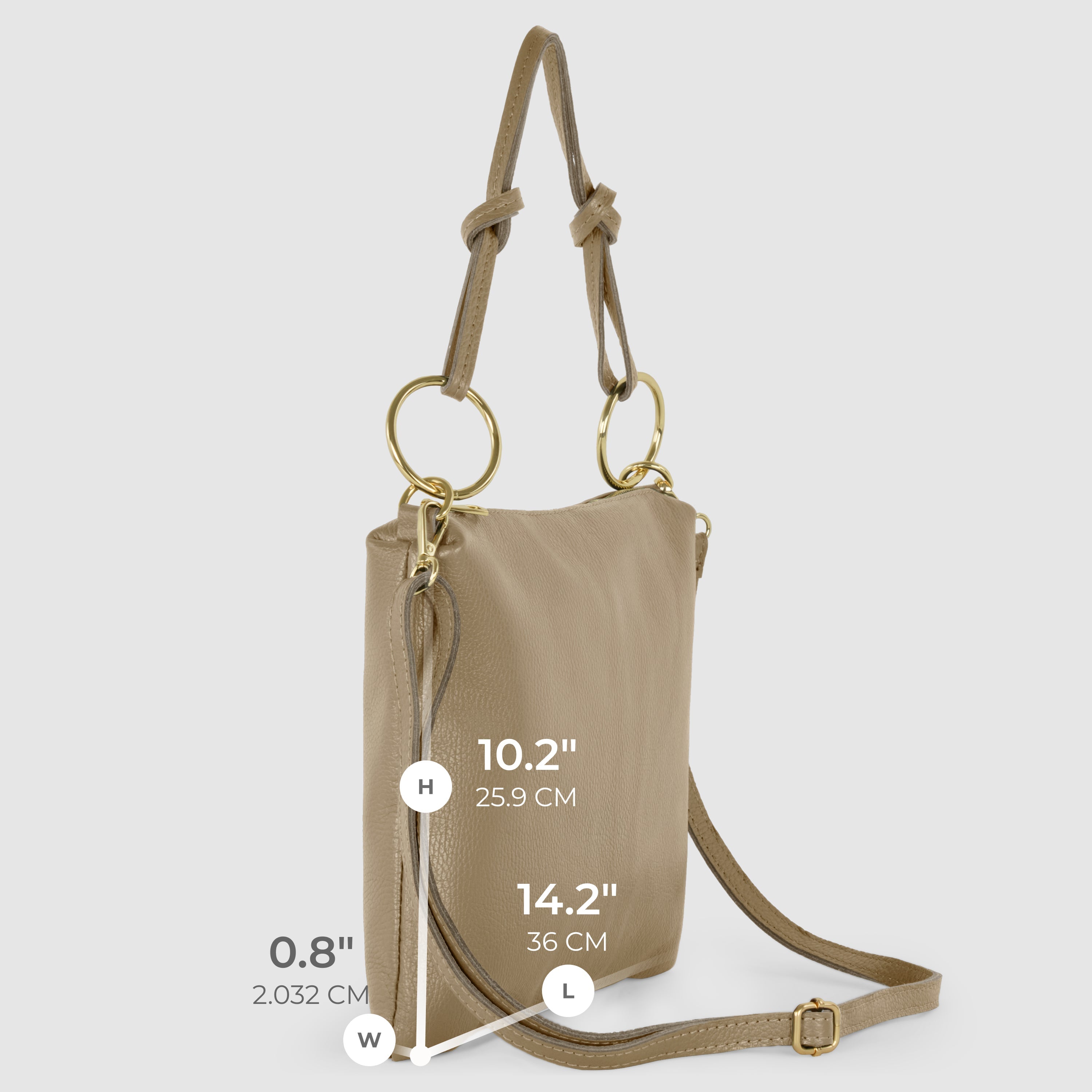Italian Genuine Calf Leather Shoulder Bag