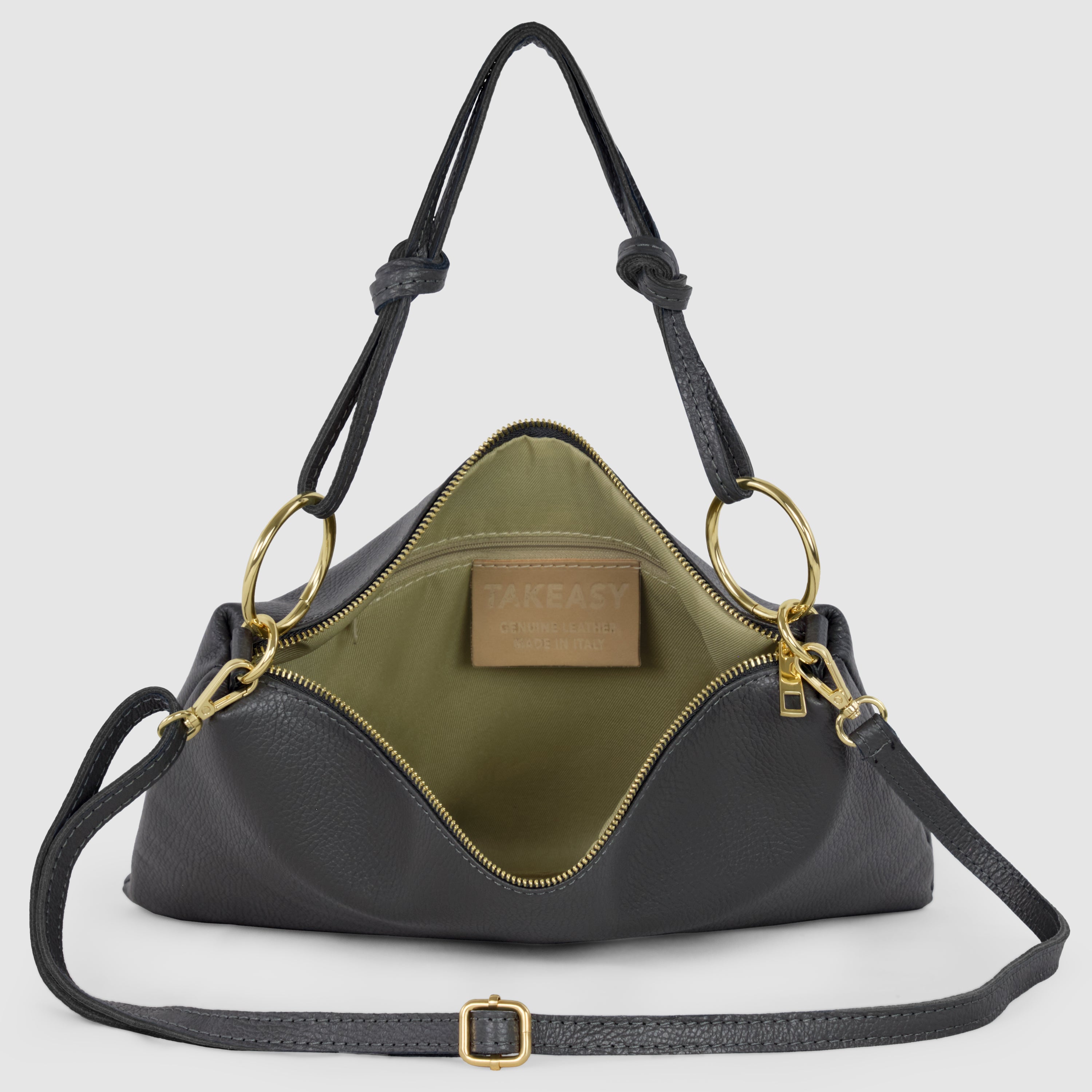 Italian Genuine Calf Leather Shoulder Bag