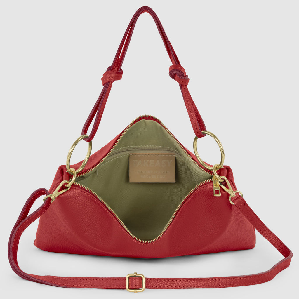 Italian Genuine Calf Leather Shoulder Bag