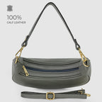 Italian Genuine Calf Leather Shoulder Bag 222024