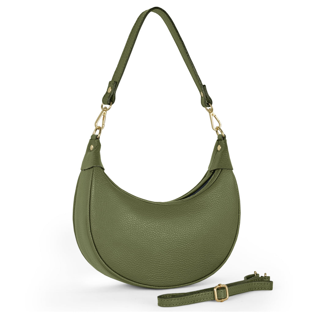 Italian Genuine Calf Leather Shoulder Bag 222024