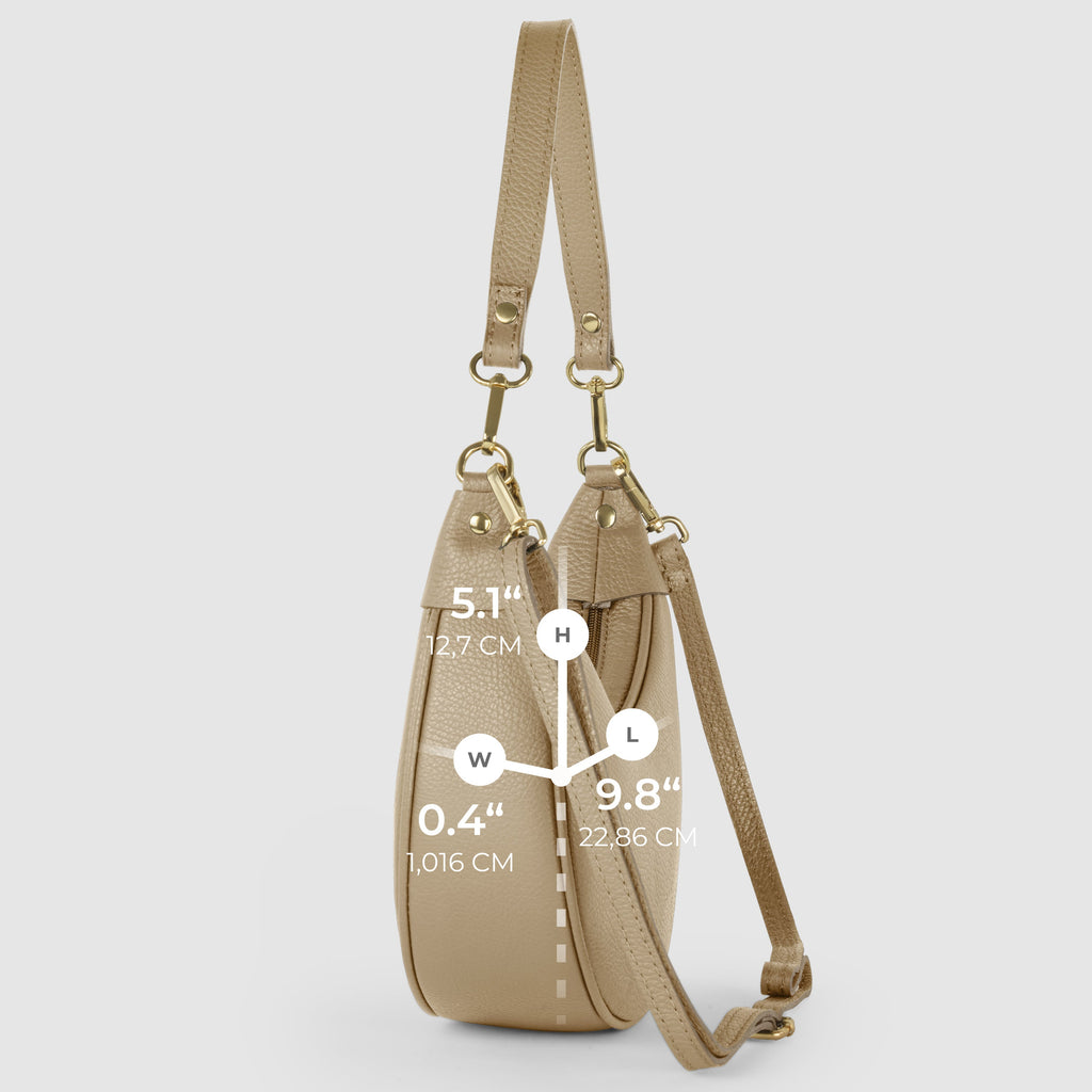 Italian Genuine Calf Leather Shoulder Bag 222024