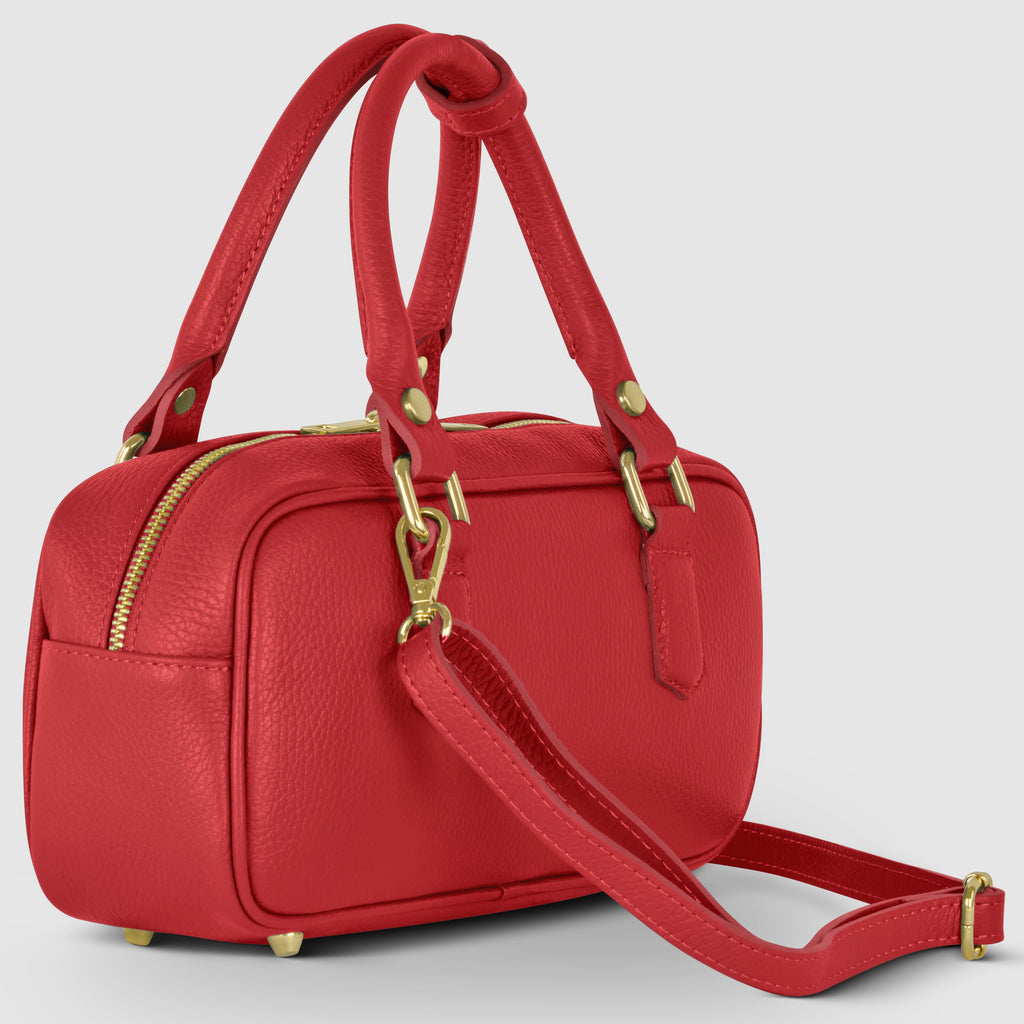 Italian Genuine Calf Leather Top-Handle Bag