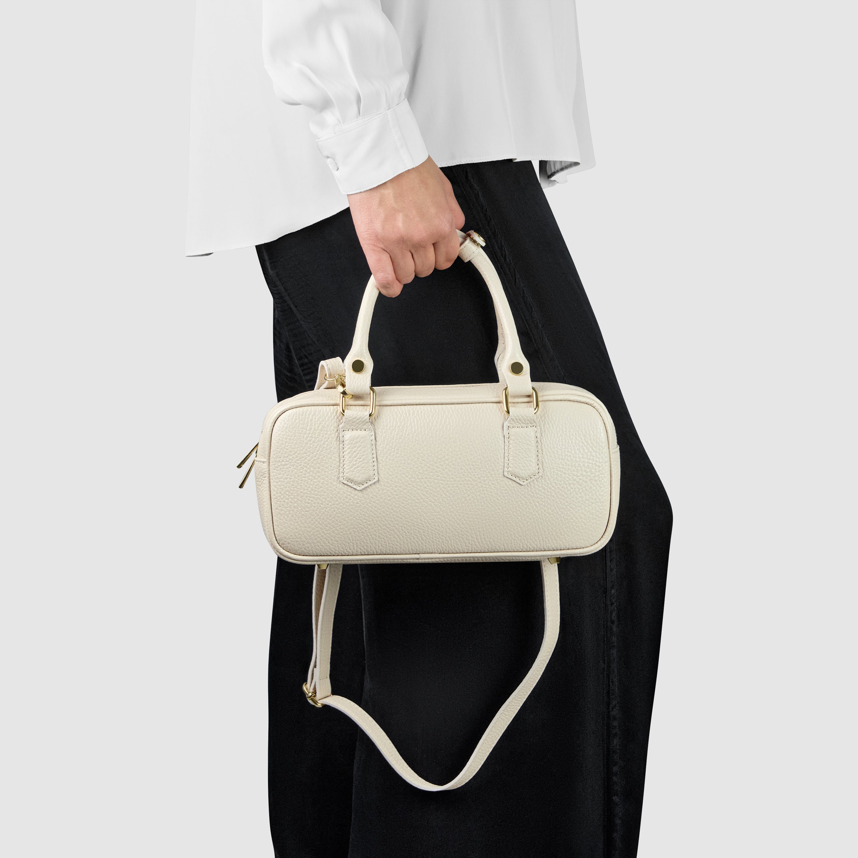 Italian Genuine Calf Leather Top-Handle Bag