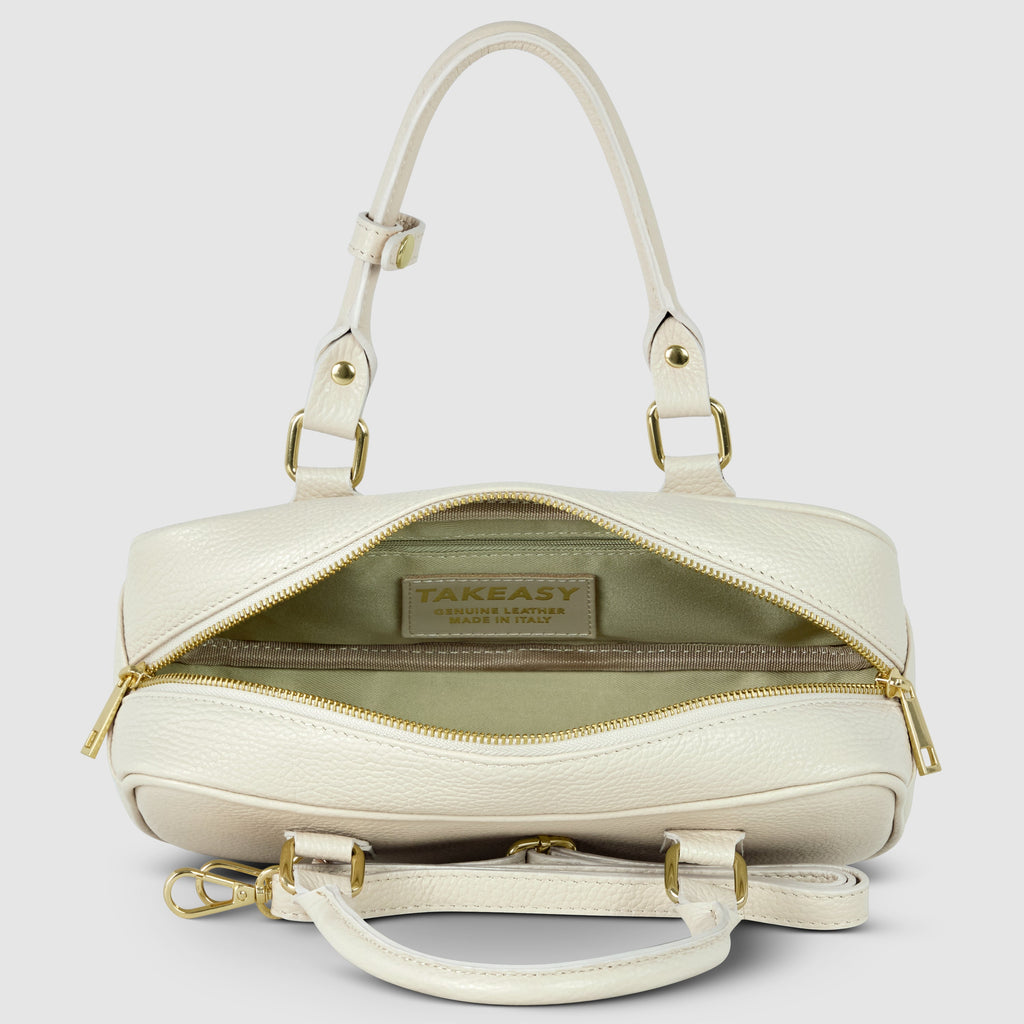 Italian Genuine Calf Leather Top-Handle Bag