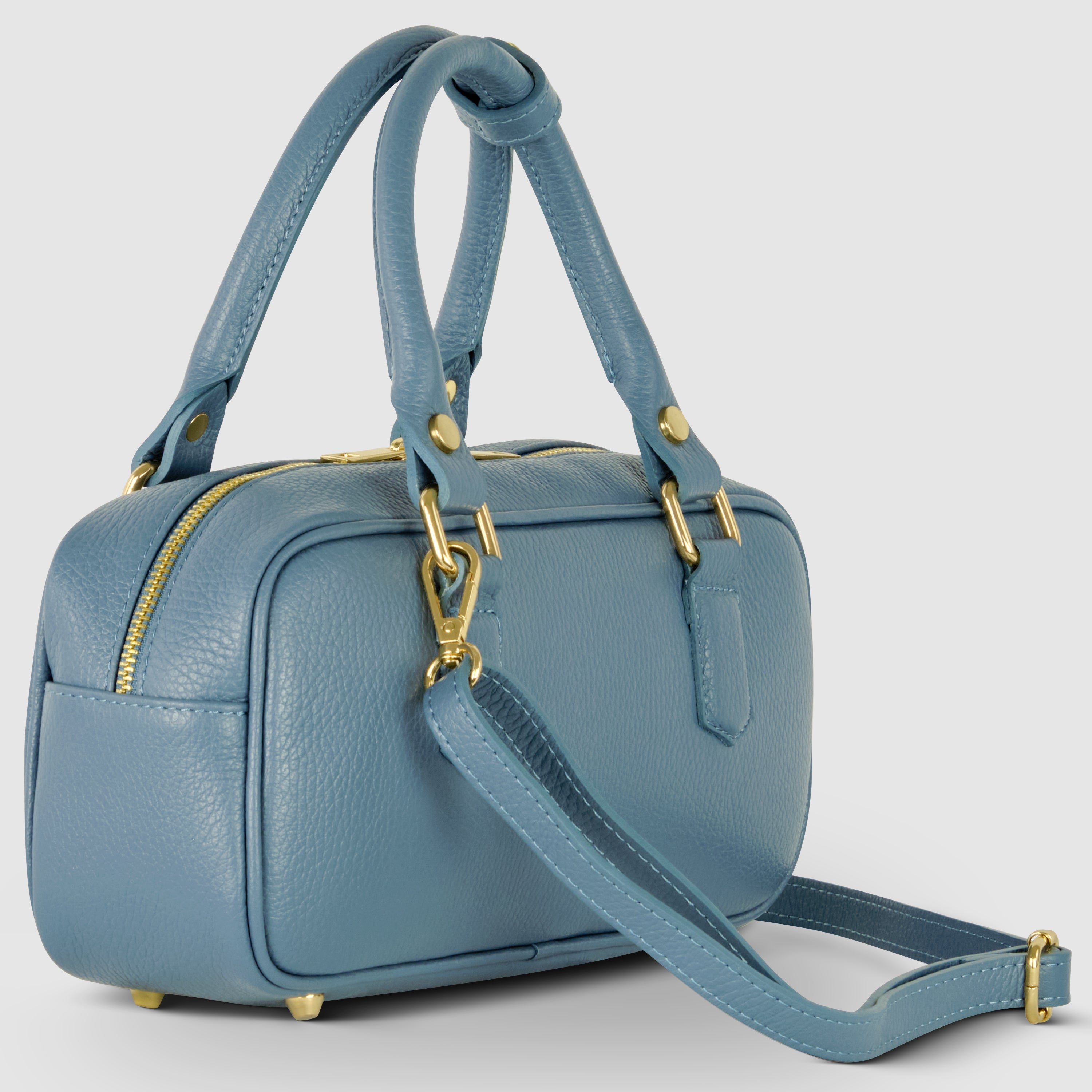 Italian Genuine Calf Leather Top-Handle Bag