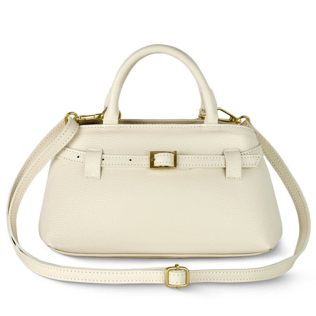 Italian Genuine Calf Leather Top-Handle Bag
