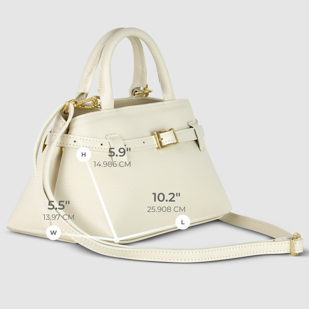 Italian Genuine Calf Leather Top-Handle Bag