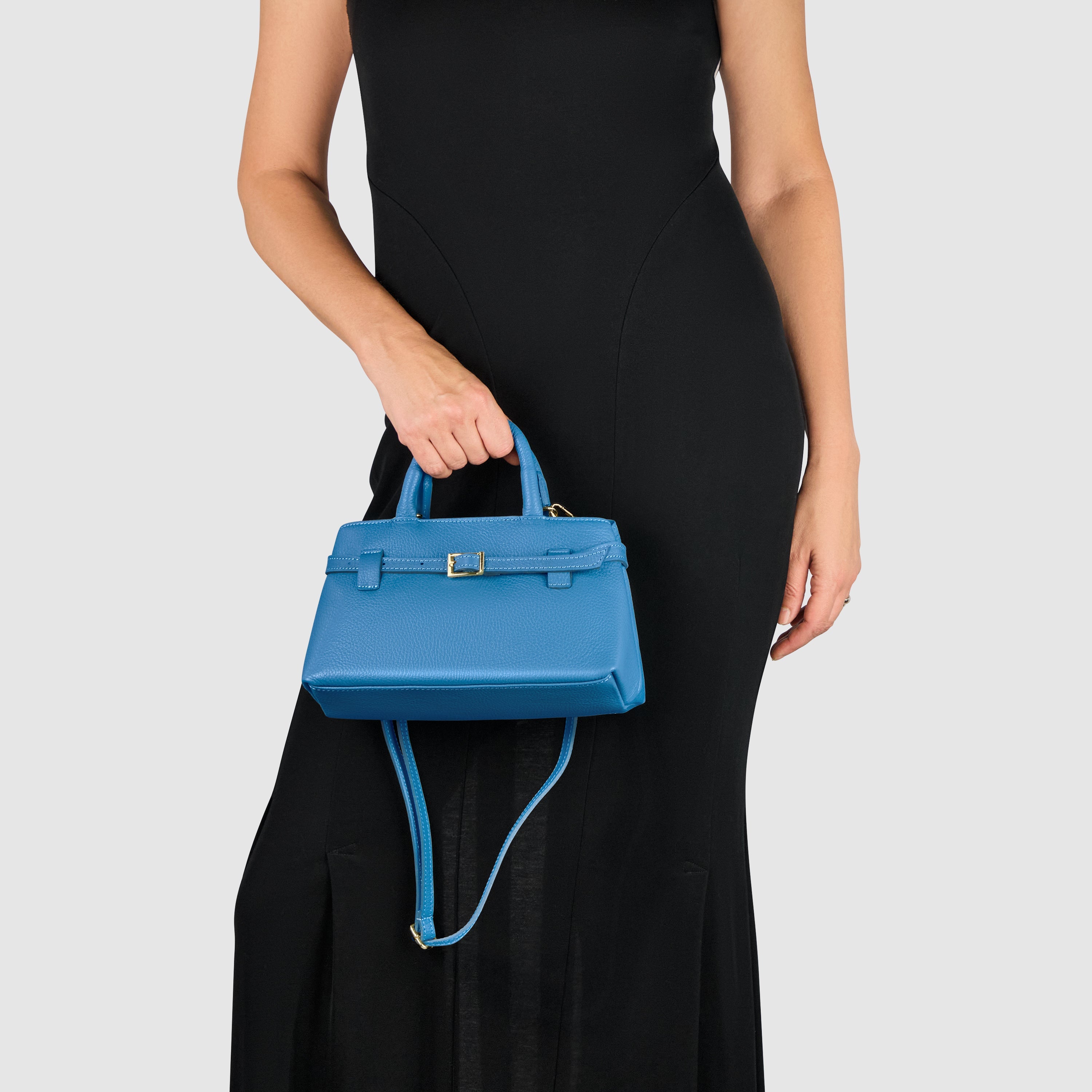 Italian Genuine Calf Leather Top-Handle Bag
