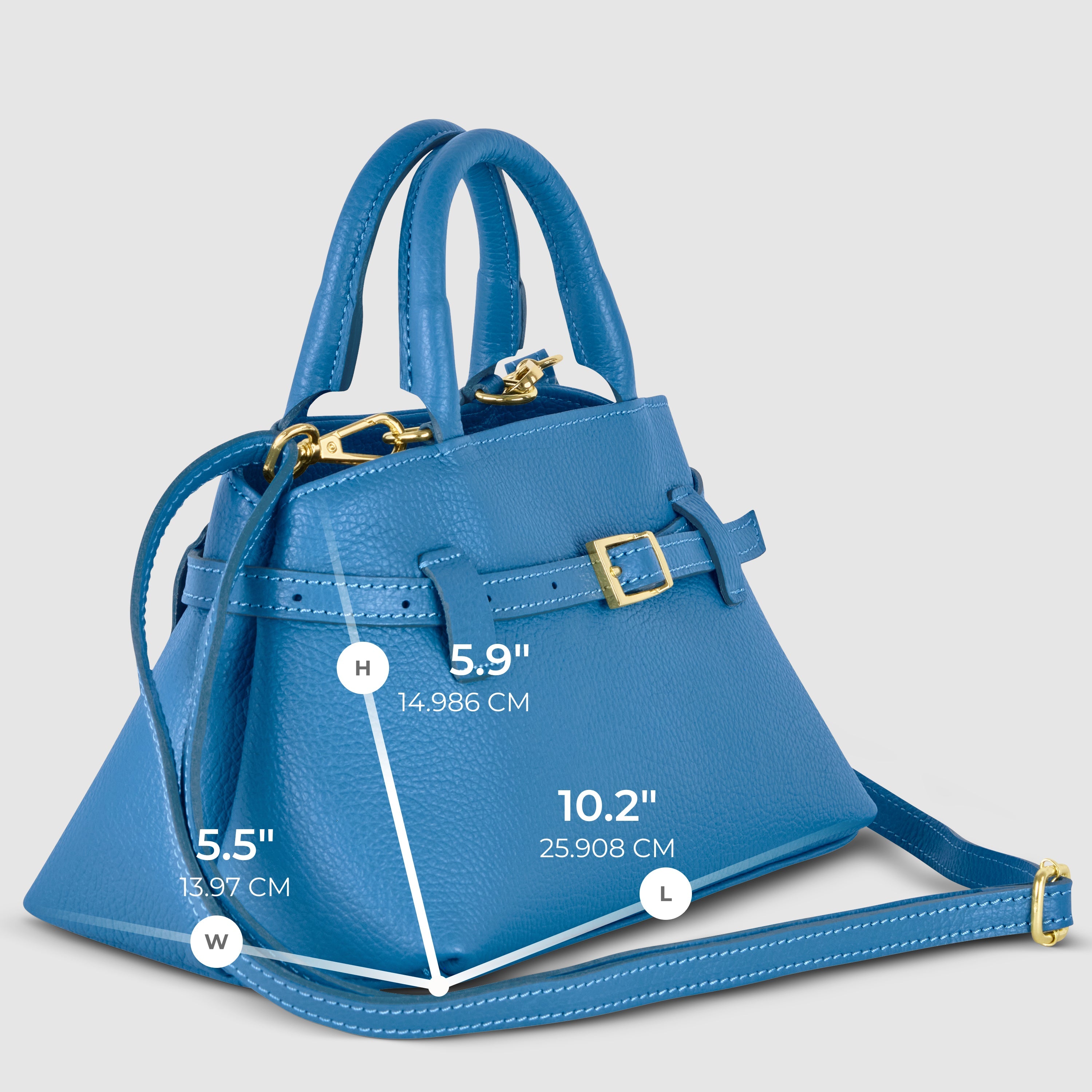 Italian Genuine Calf Leather Top-Handle Bag