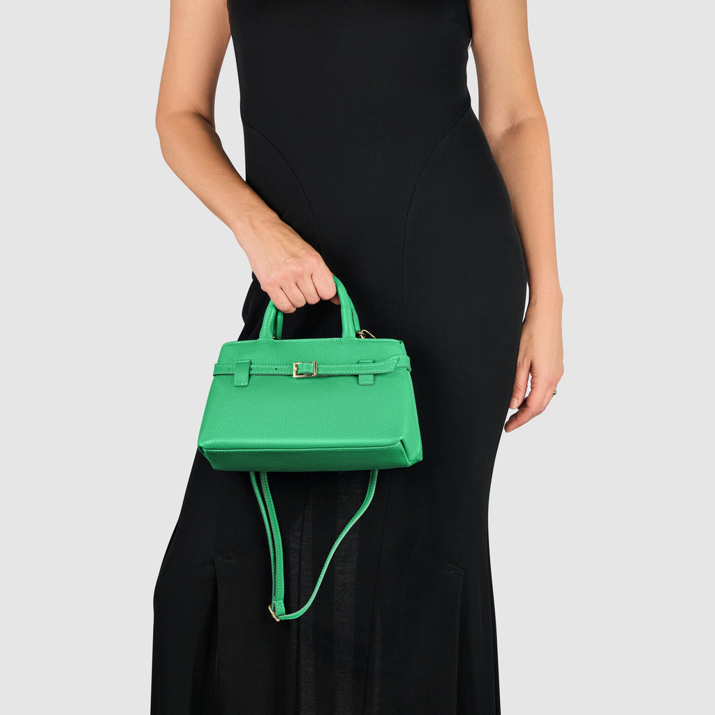 Italian Genuine Calf Leather Top-Handle Bag