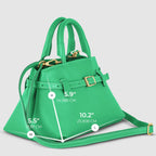 Italian Genuine Calf Leather Top-Handle Bag