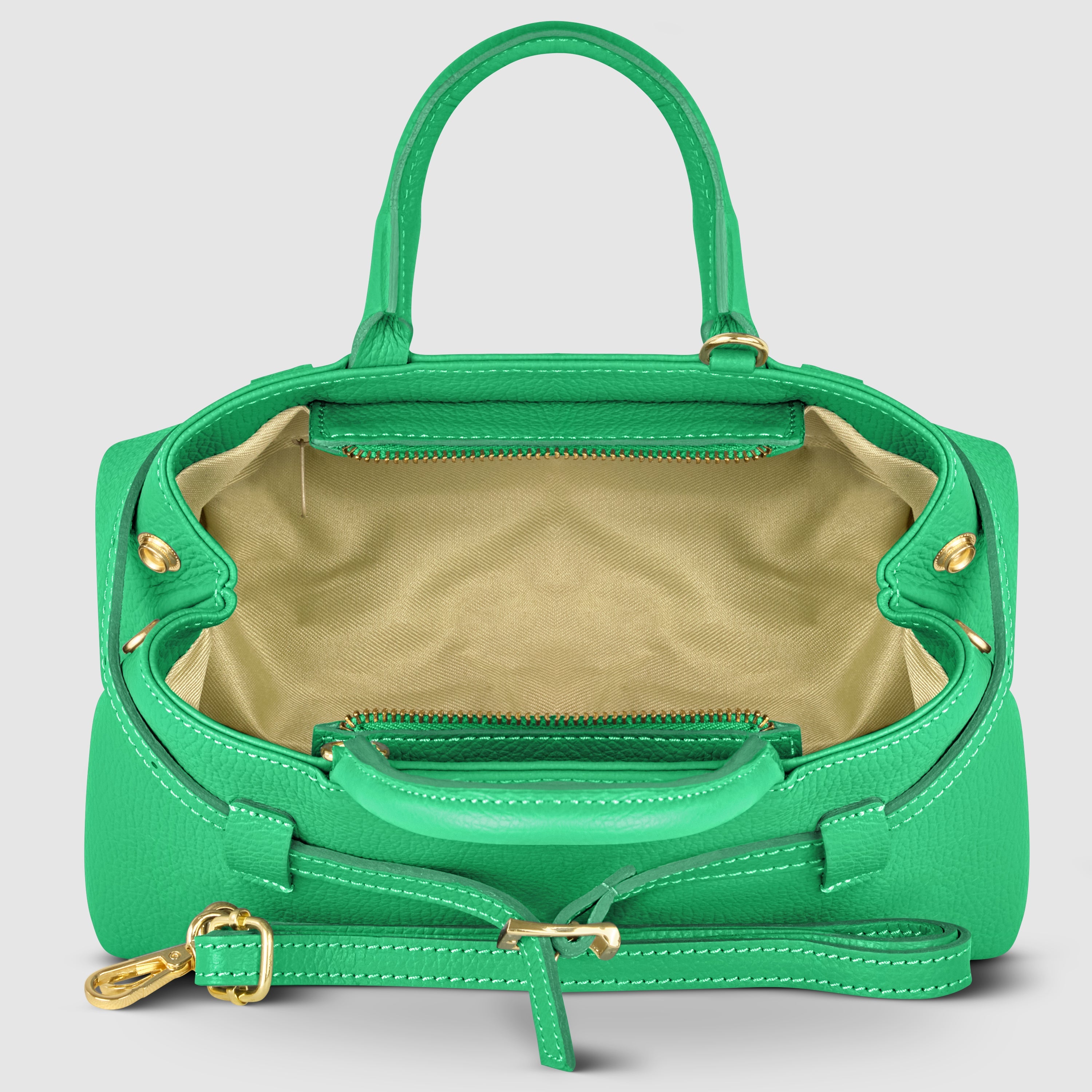 Italian Genuine Calf Leather Top-Handle Bag