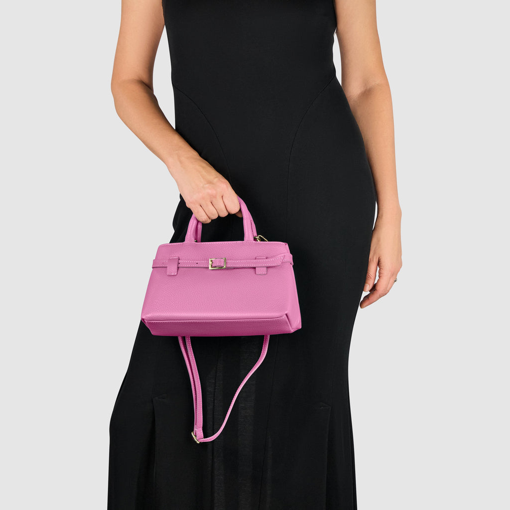 Italian Genuine Calf Leather Top-Handle Bag