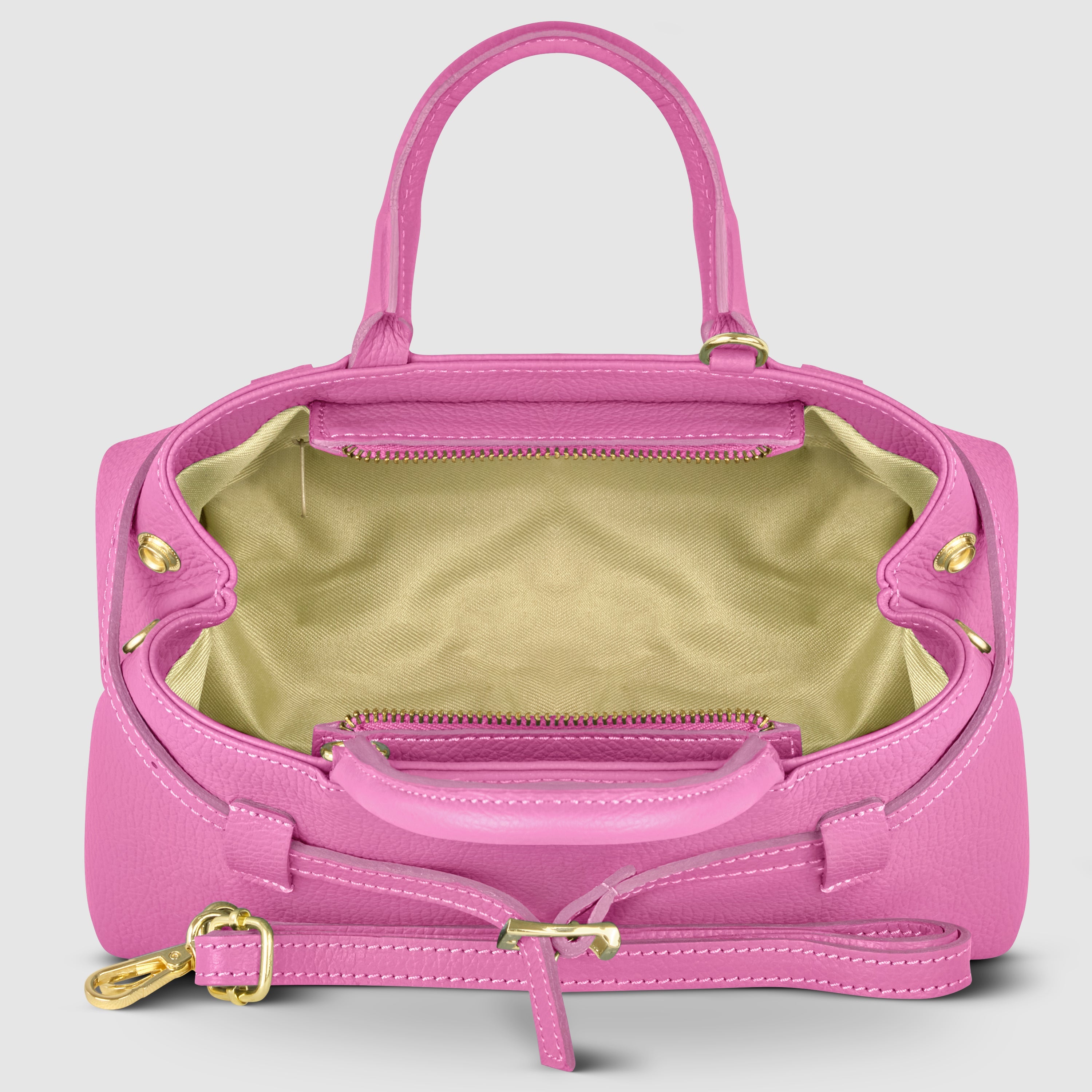 Italian Genuine Calf Leather Top-Handle Bag