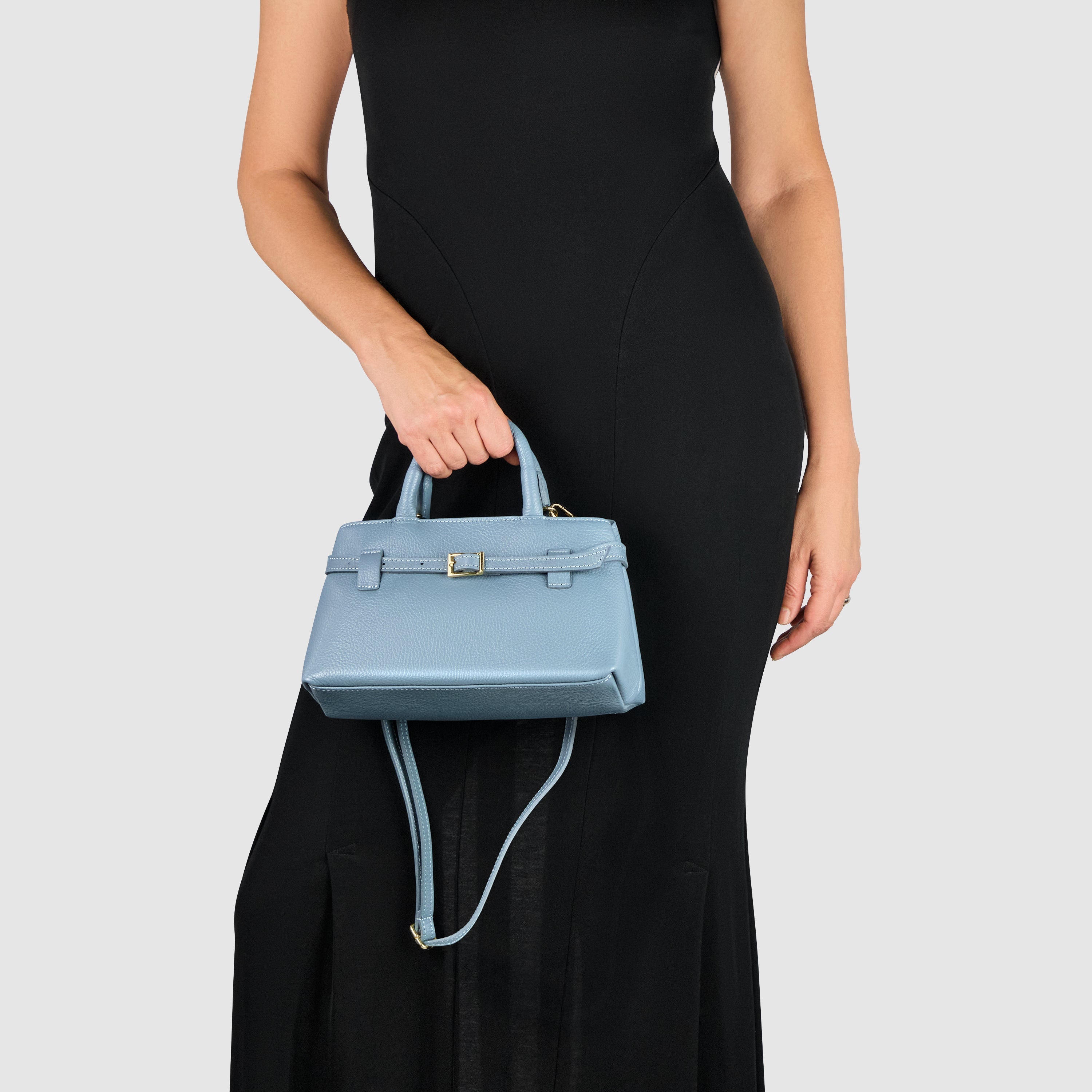 Italian Genuine Calf Leather Top-Handle Bag