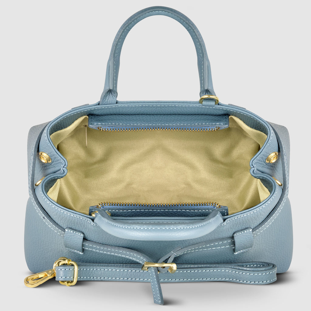 Italian Genuine Calf Leather Top-Handle Bag