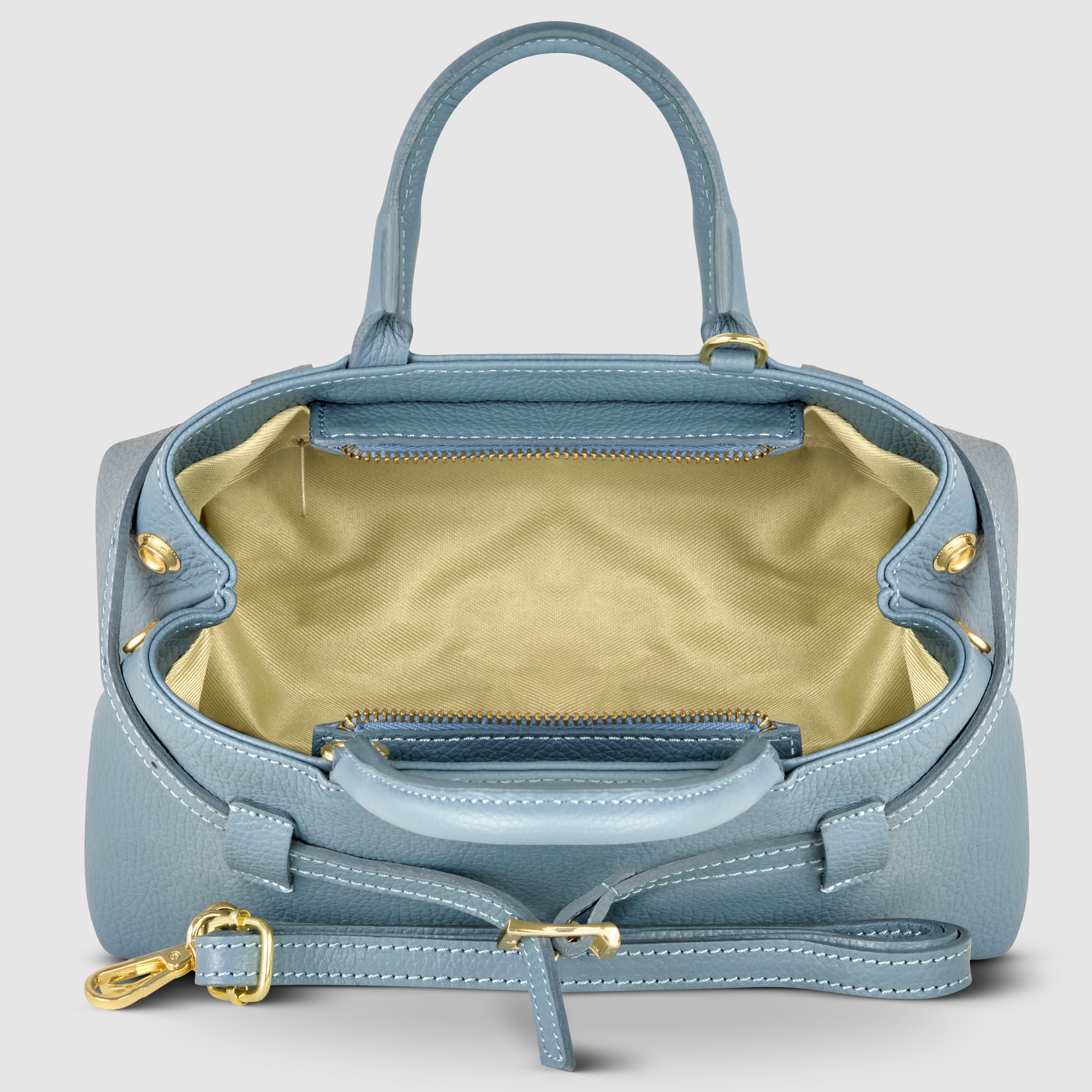 Italian Genuine Calf Leather Top-Handle Bag