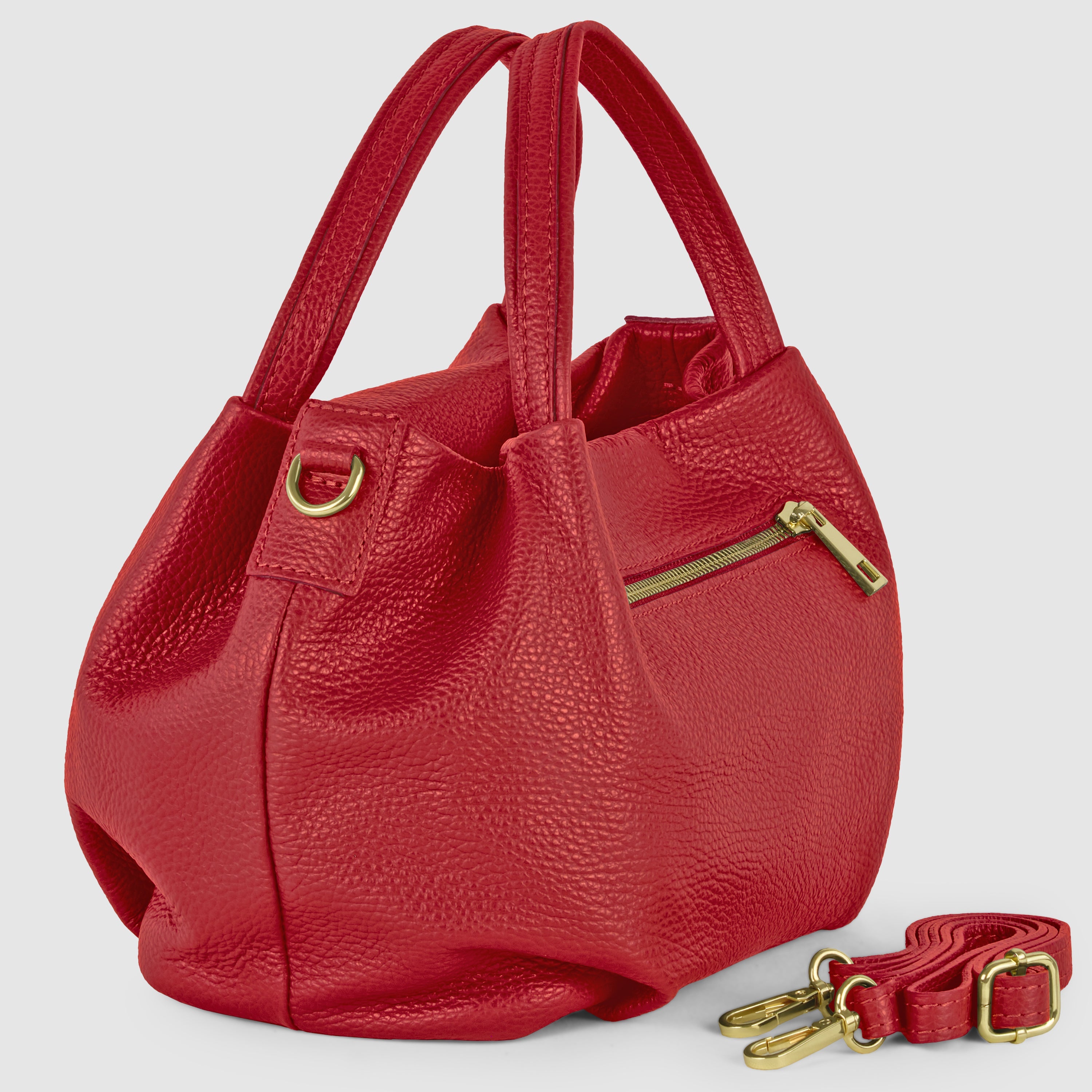Italian Genuine Calf Leather Top-Handle Bag