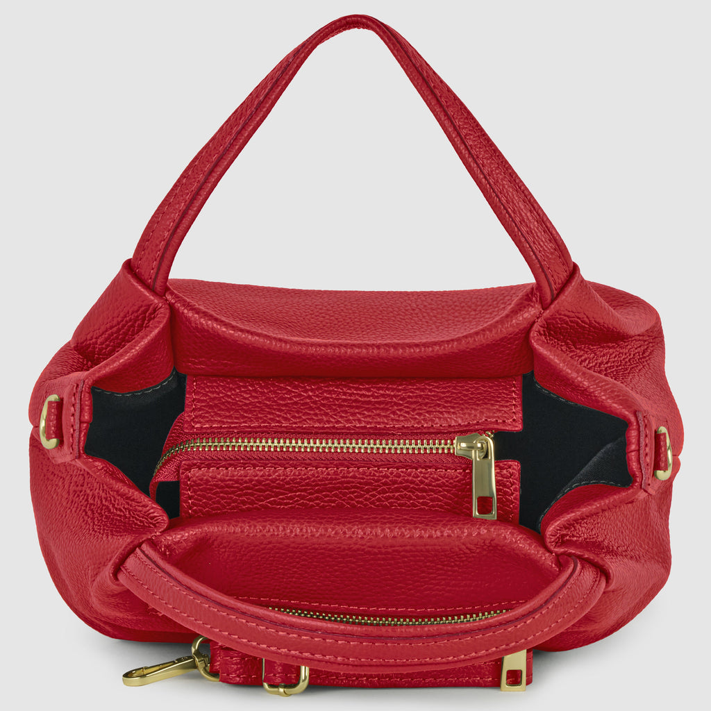 Italian Genuine Calf Leather Top-Handle Bag