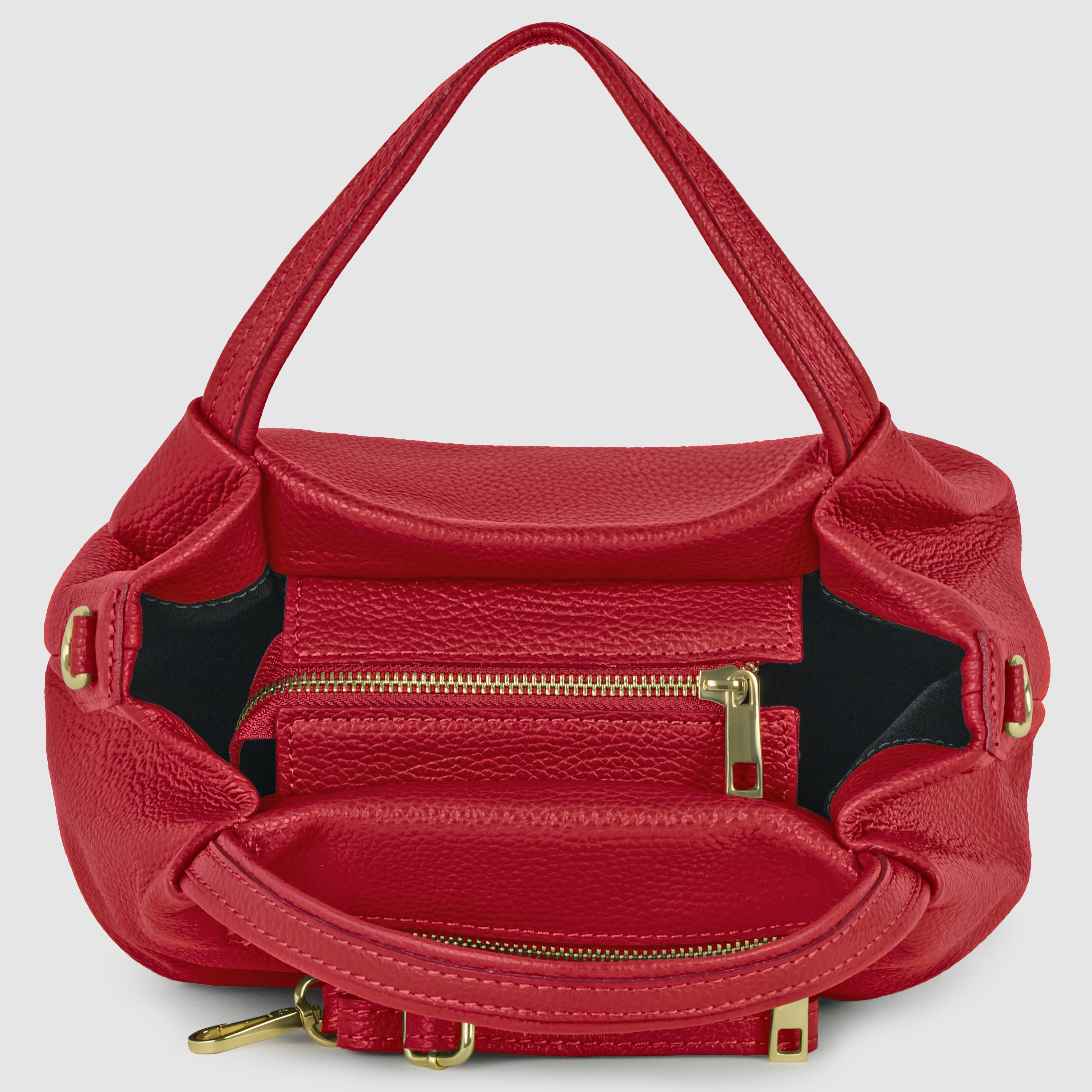 Italian Genuine Calf Leather Top-Handle Bag