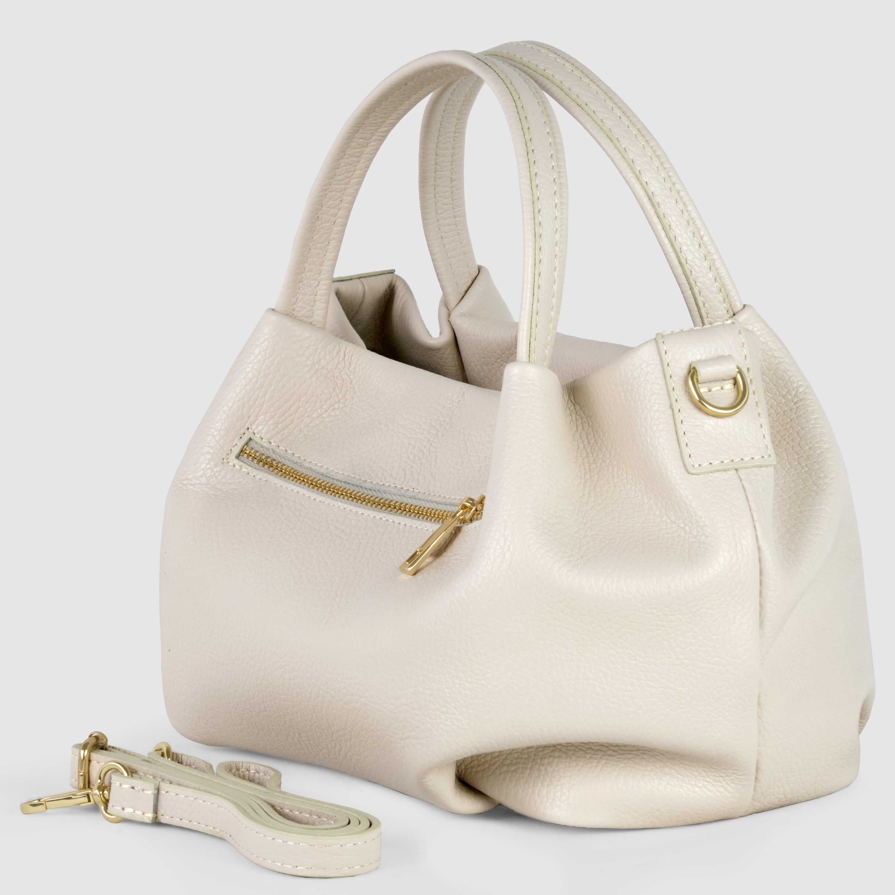 Italian Genuine Calf Leather Top-Handle Bag