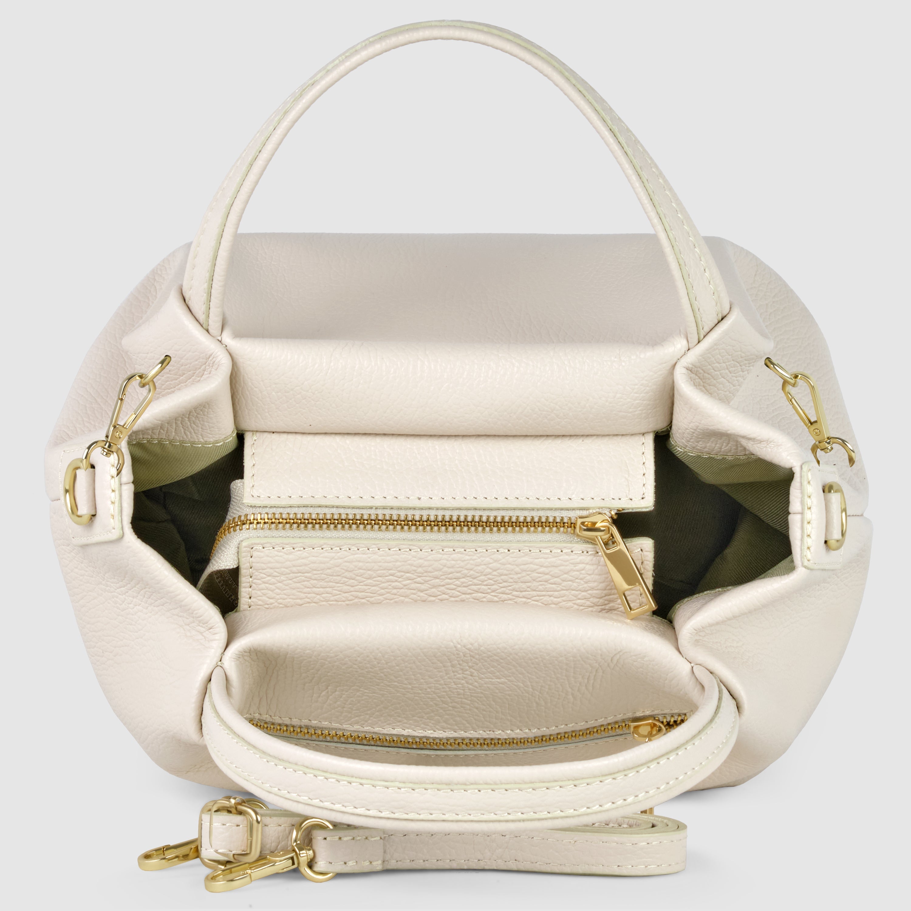 Italian Genuine Calf Leather Top-Handle Bag