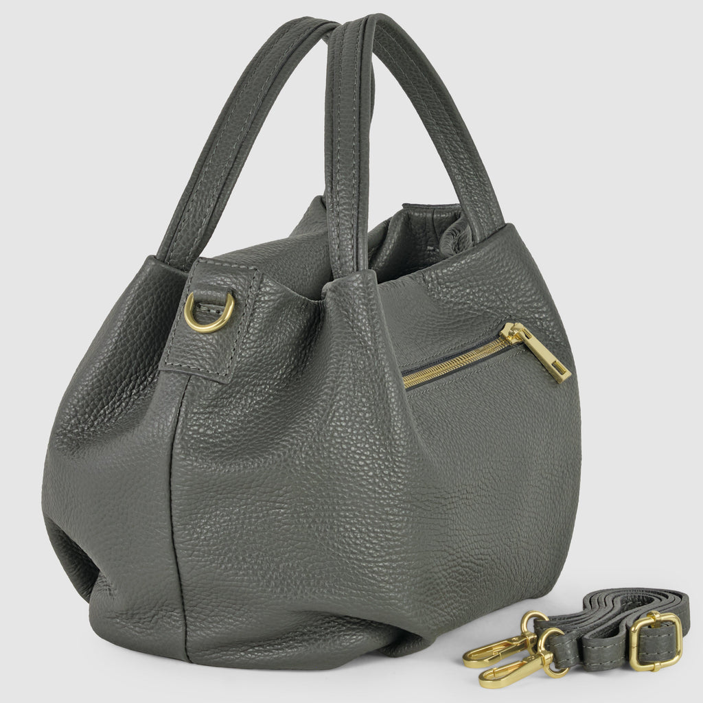 Italian Genuine Calf Leather Top-Handle Bag