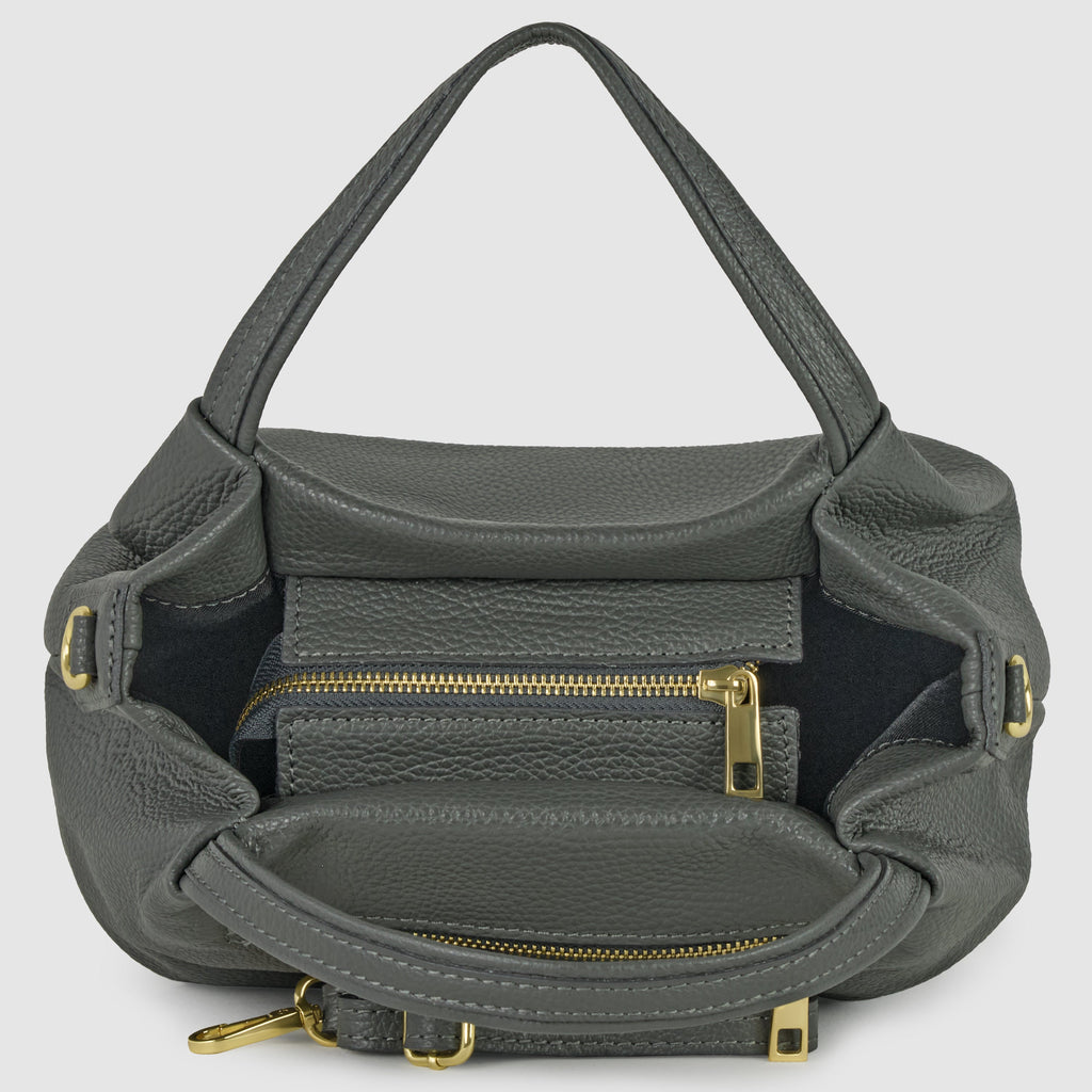 Italian Genuine Calf Leather Top-Handle Bag