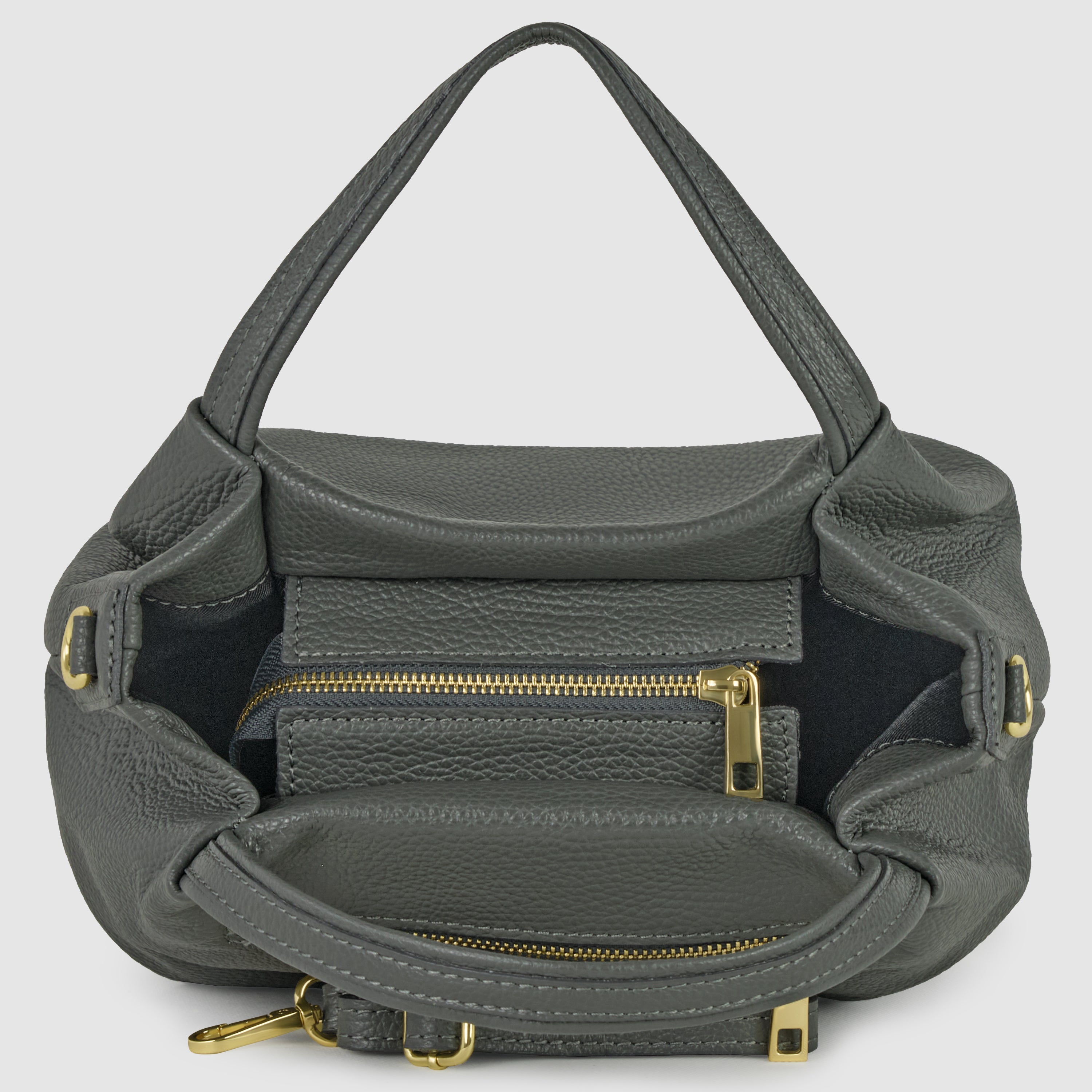Italian Genuine Calf Leather Top-Handle Bag