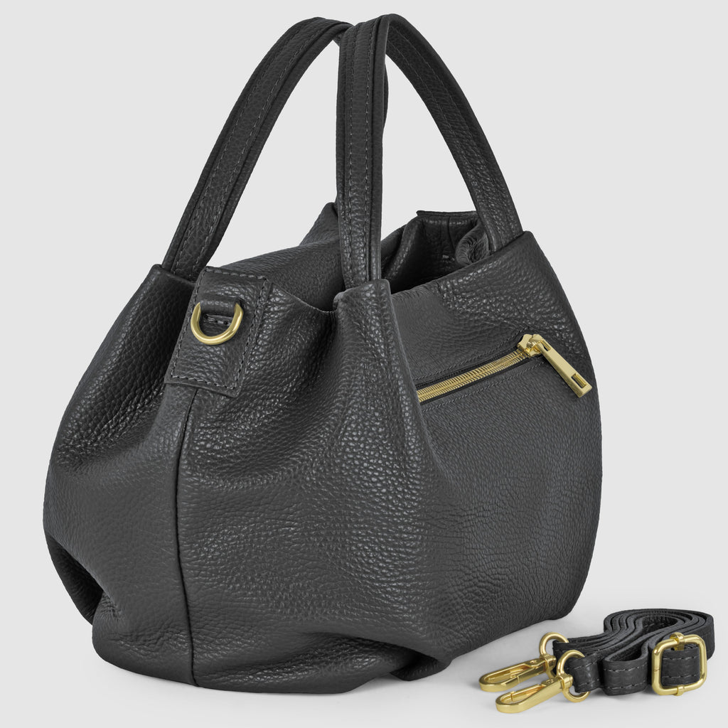 Italian Genuine Calf Leather Top-Handle Bag