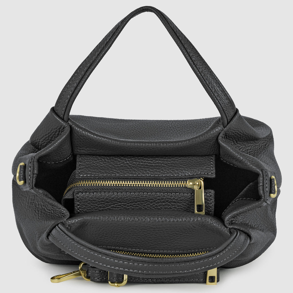 Italian Genuine Calf Leather Top-Handle Bag