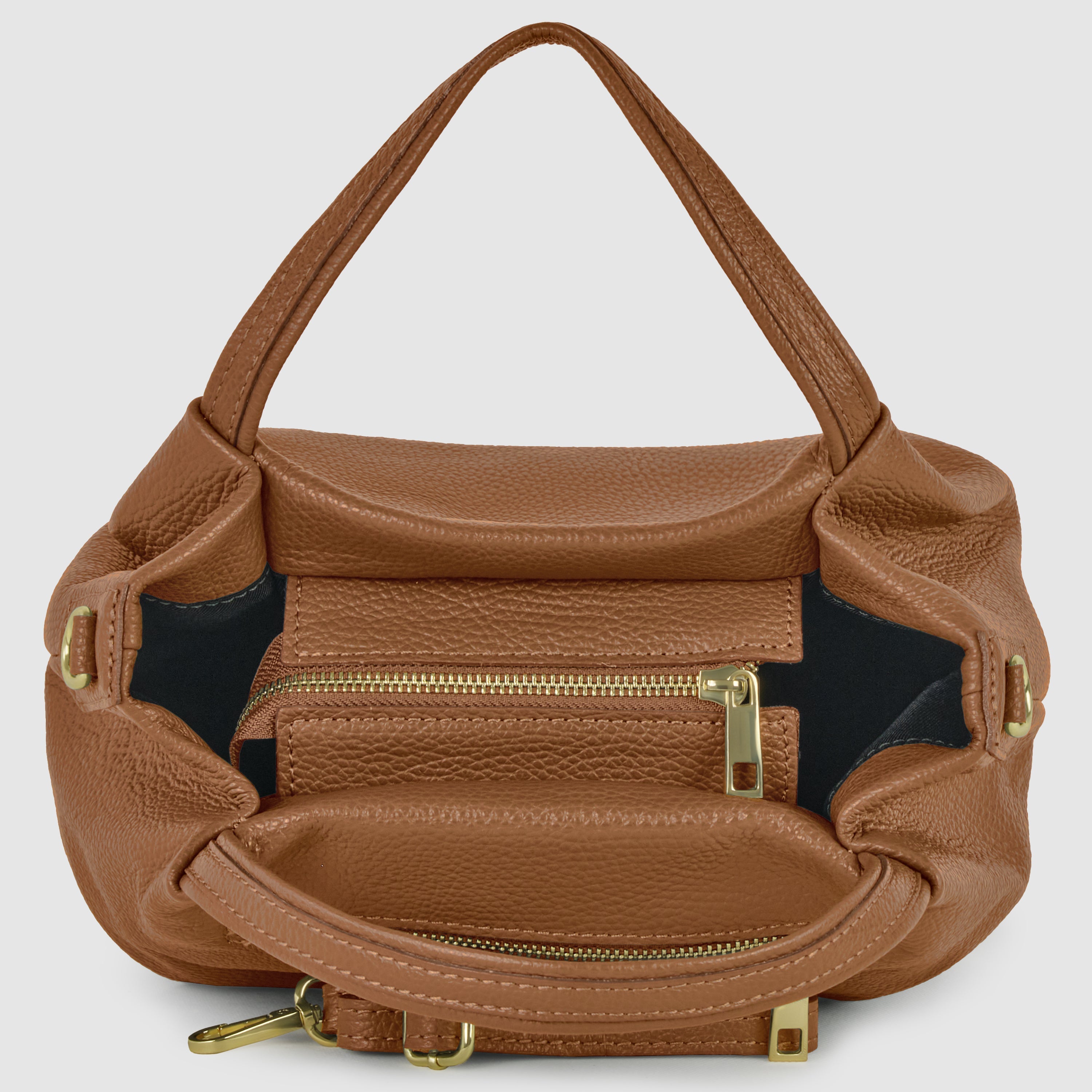 Italian Genuine Calf Leather Top-Handle Bag