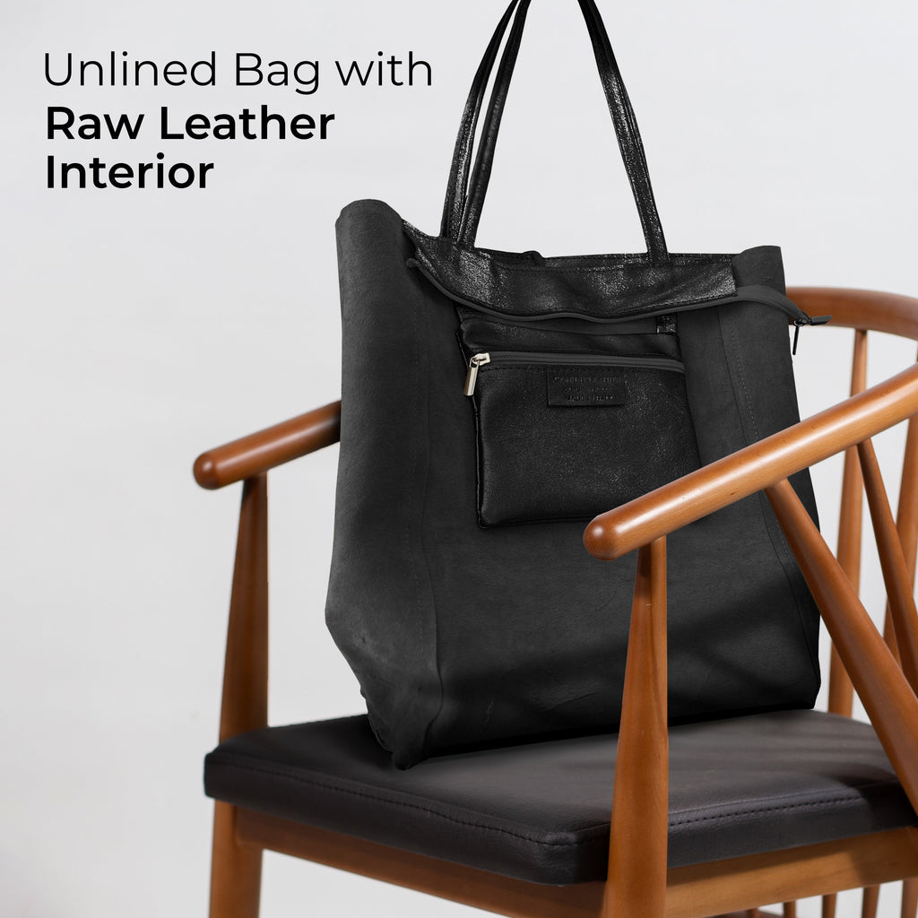 Italian Genuine Metallic Suede Tote Bag 201718