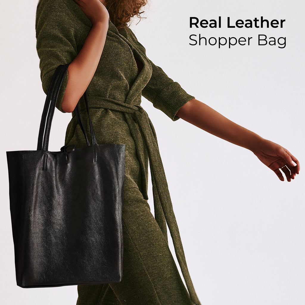 Italian Genuine Metallic Suede Tote Bag 201718