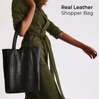 Italian Genuine Metallic Suede Tote Bag 201718