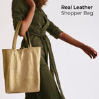 Italian Genuine Metallic Suede Tote Bag 201718