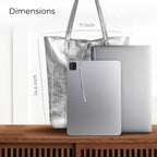Italian Genuine Metallic Suede Tote Bag 201718