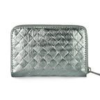 Italian Genuine Weave Metallic Suede Wallet 650988