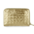 Italian Genuine Weave Metallic Suede Wallet 650988