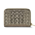 Weave Metallic Suede Leather Wallet