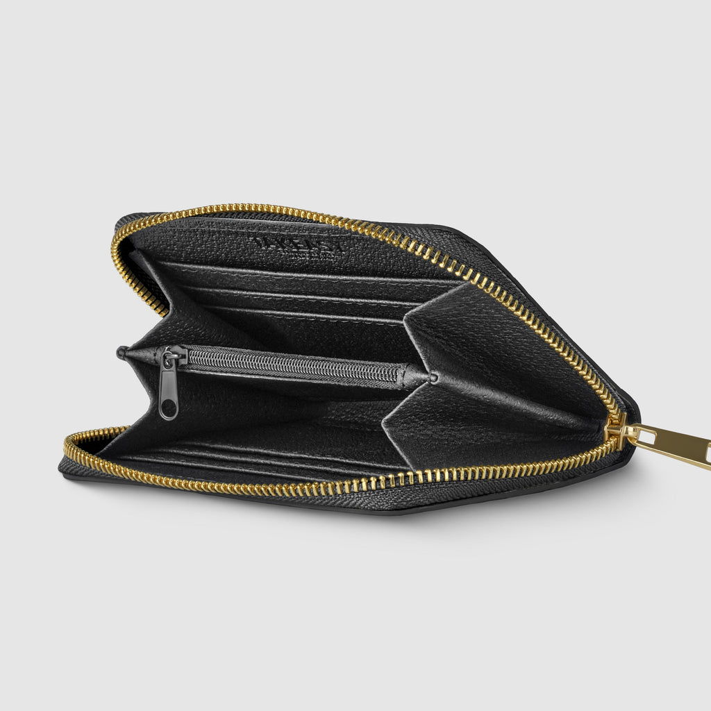 Weave Metallic Suede Leather Wallet