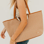 Woven Tiffany Organizer Tote Bag