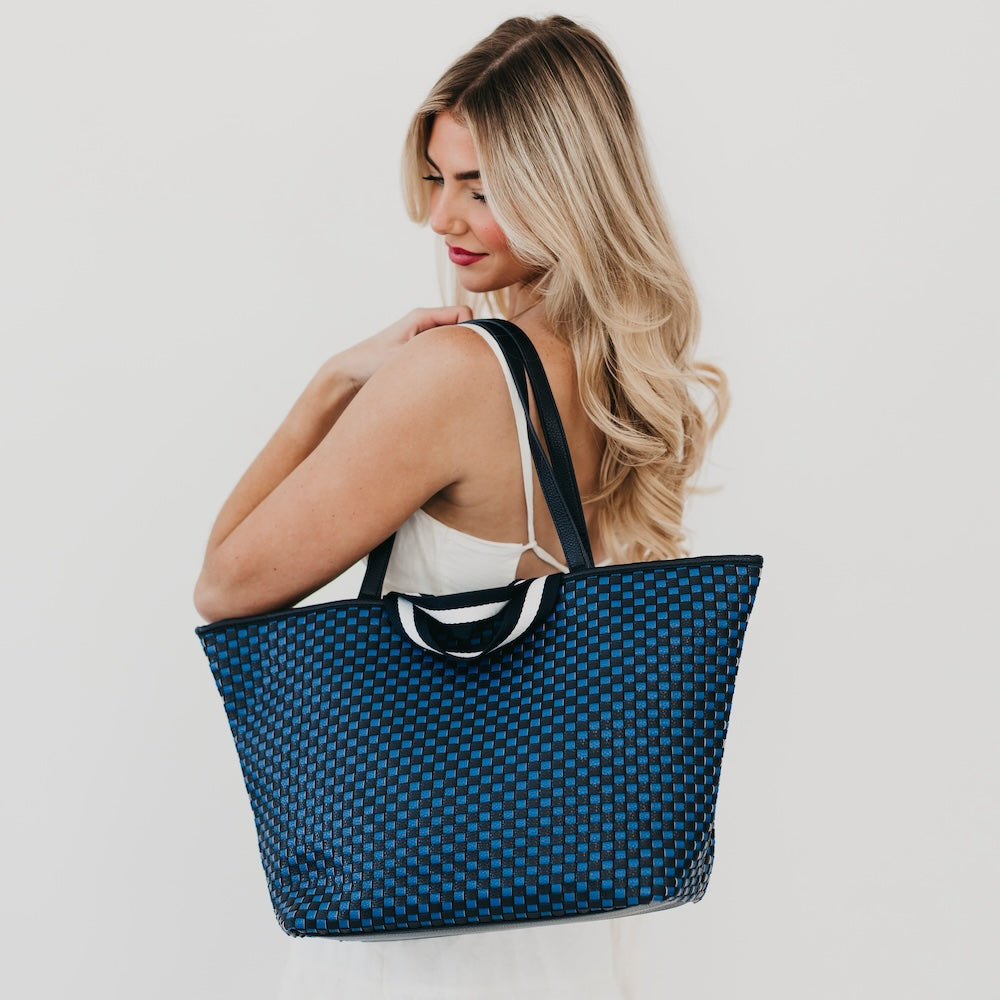 Woven Tiffany Organizer Tote Bag