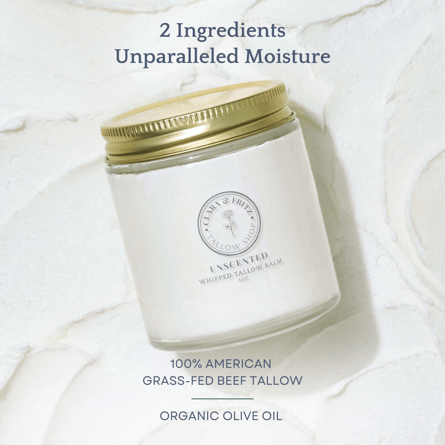 Unscented Whipped Tallow Balm